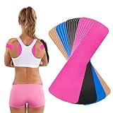 SPOKKI 48 Kinesiotapes 25x5cm Kinesiologie Tape Streifen Precut Wasserfeste & Hautfreundliche Profi Physio Tape und Sporttape Bietet Unterstützung Sport Tape für Joints Support&Muskel Schmerzlinderung