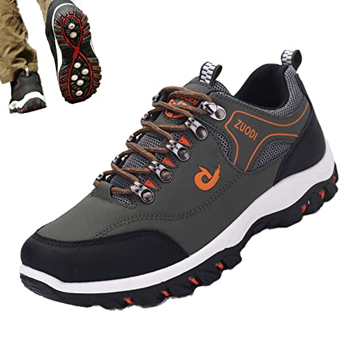AngryMonkey Men's Outdoor Orthopedic Hiking Shoes,Lightweight Comfy Breathable Non-Slip Height Travel Walking Fashion Sneakers