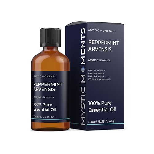 Mystic Moments | Peppermint Arvensis Olio essenziale 100 ml - Olio puro e naturale per diffusori, aromaterapia e massaggio miscele senza OGM vegano
