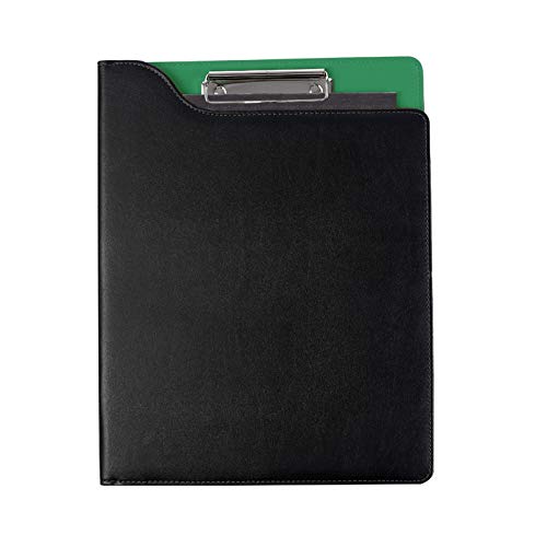 合成皮革製会議用フォルダー、 A4 ファイルフォルダー クリップボード ペンホルダーと拡張オーガナイザー付き PUレザー 31.5x25cm/12.4x9.8インチ マルチカラー(Green)