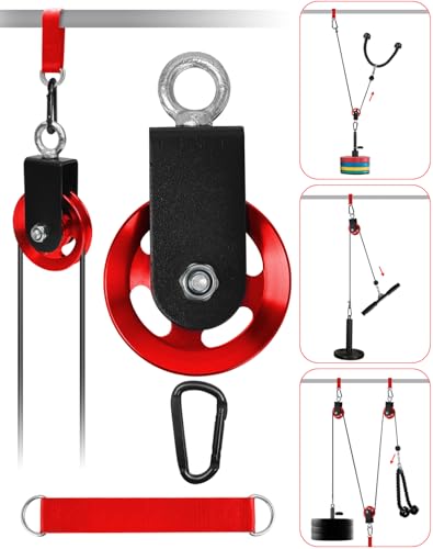 【Ampia applicazione】Ampiamente utilizzato per il trazione di cavi metallici o altri strumenti per corde. Ad esempio: progetti di fitness fai da te, macchine per cavi, macchine per trazioni, polie, gru, ascensori per scale, attrezzi per il fitness, stendibiancheria, garage