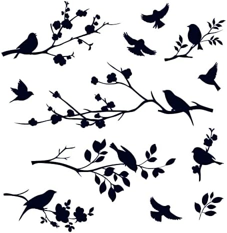 Set of Birds Reusable Stencil A3 A4 A5 & Bigger Sizes Shabby Chic Modern / Bird2 (PVC Reusable Stencil, A5 Size - 148 x 210 mm, 5.8 x 8.3 in)