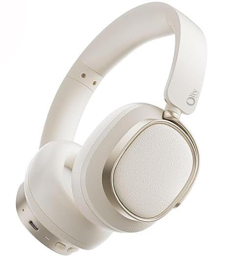 Image of Japan Series Bluetooth 6.0 Wireless Over-Ear Headphones with 400mAh Battery, 20H Playtime, Deep Bass HiFi Stereo, Built-in Mic, 40mm Drivers, Foldable Headset (Cream)