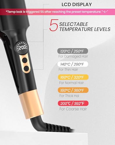 UKLISS Welleneisen-Mini Welleneisen für Haare, Mermaid Hair Waver für Wellen Haare, Reisegröße Beach Waves Lockenstab (120-200℃), Tragbarer Hair Curler Wellen Lockenstab, Neue Mini-Locken