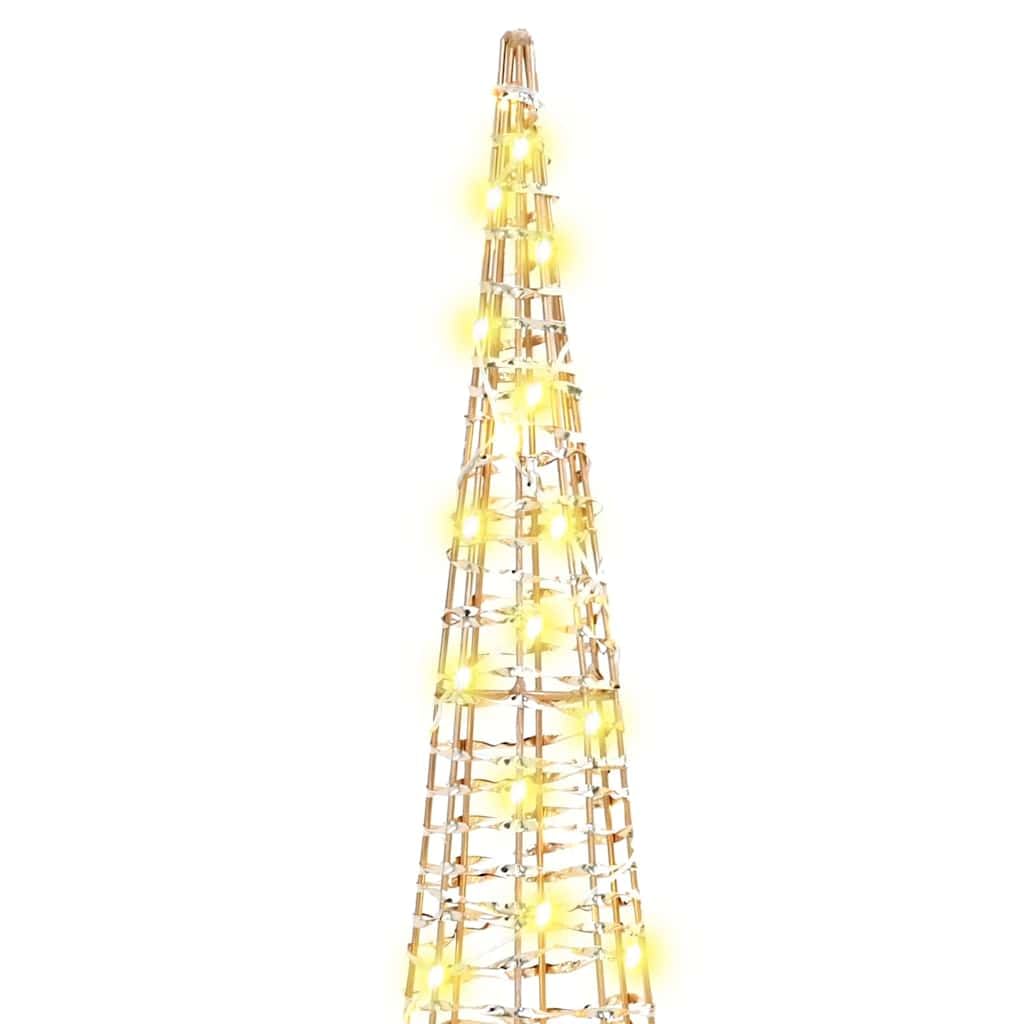 vidaXL Árbol de Navidad 3 uds. cálido 20 x 20 x 80 cm Pet 90 LED