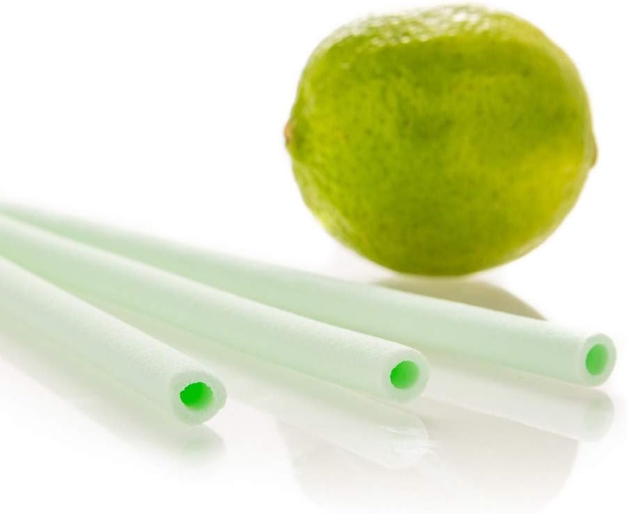 20 Lime Flavour Edible Drinking Straws