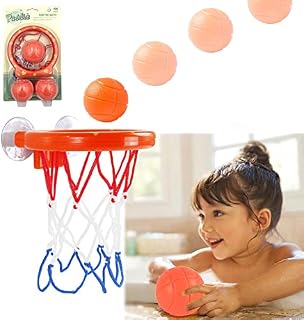 Baby Bath Toy Mini Basketball Hoop & 3 Balls Bathtub Toys Set for Boy and Girl, Basketball Water Shower Game for Toddler Kids