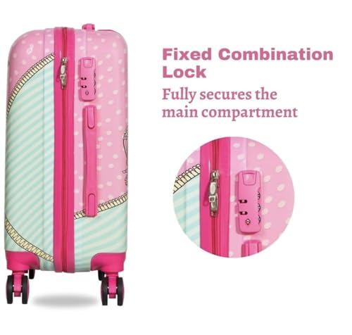 Image of ADSON Abs Kids Trolley 360 Rotating Luggage 360 Degree Wheels Non-Breakable 16 Inch Kids Hardsided Suitcase with 4 Wheels, 360 Degree Wheel Travel Trolley Bag (Design 11)