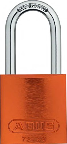 Image of Lockout Padlock, Keyed Alike, Aluminum, Orange, 1 1 /2 in Shackle Height, 1 1 /2 in Body Width - 1 Each