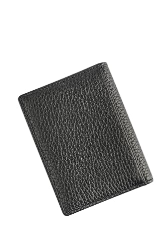 Men's Credit Card Holder, Black Leather Wallet, Slim Bi-fold Wallet, Compact Wallet, RFID blocking2