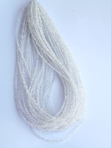 Diamant Herkimer de qualité AA supérieure en fil de 40cm pour joaillerie