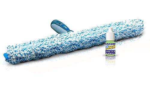 Profi Fenster-Einwascher (55cm) von LEWI | Mikrofaser-Bezug waschbar, ergonomischer Griff, mit Scheuerpad, hohe Wasseraufnahme, Hand-Fensterwischer, Fenster-Einwischer für schnelle Fensterreinigung Cover