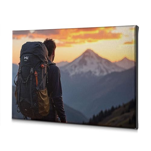 Tableau de montagne sur toile de 40x60 cm pour decoration de chambre moderne