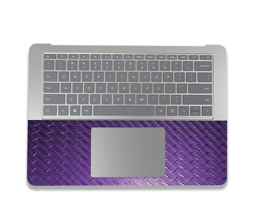 Image of MightySkins Carbon Fiber Skin Compatible with Microsoft Surface Laptop Studio 2 (2023) Full Wrap Kit - Purple Diamond Plate | Protective, Durable Textured Carbon Fiber Finish | Made in The USA