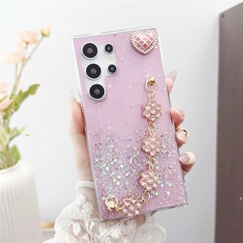 Coque de luxe à paillettes pour Samsung S21 et S24 Ultra avec finition premium