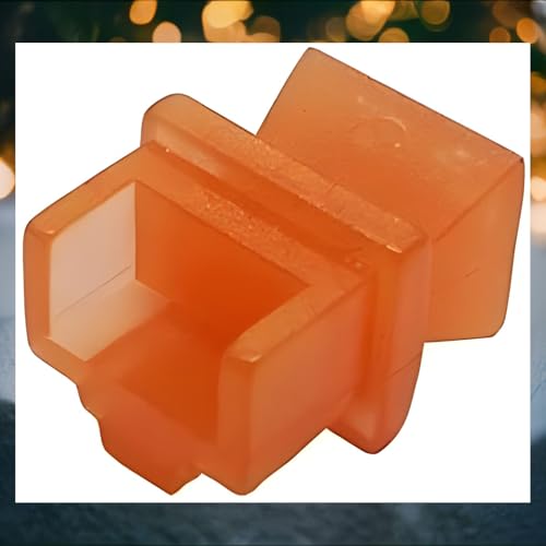 R.J. Enterprises - RJ45 Jack Dust Cover, Cap, Protector, Orange (Price per Bag of 100p) DC-0-OR