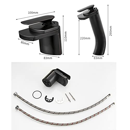 Robinet cascade salle de bain mitigeur eau chaude froide pour lavabo moderne