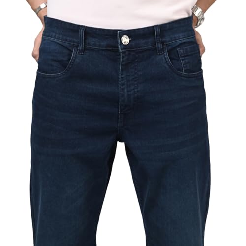 Image of WROGN Men's Stretch Denim Jeans | Straight Fit | Casual Style | Mid Rise