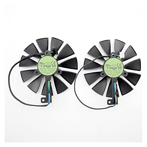 YALLS 87mm T129215SH FDC10U12S9-C 4Pin RTX 2060 2070 2080 GPU Card Cooler Fans Compatible for ASUS GeForce RTX2080 RTX2060 Gaming Card Fan (Color : 2PCS)