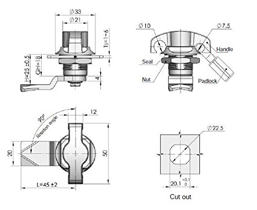 Ccl F178-50 1-7/8, 1/2 Offset Cam