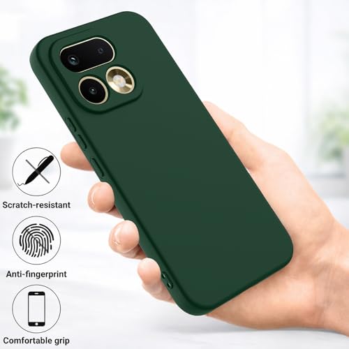 Image of Back Cover Compatible with Realme 16 Pro Plus 5G | Full Camera Protection | Premium Liquid Silicon Case | Flexible Bumper Case for Realme 16 Pro Plus 5G (Military Green)