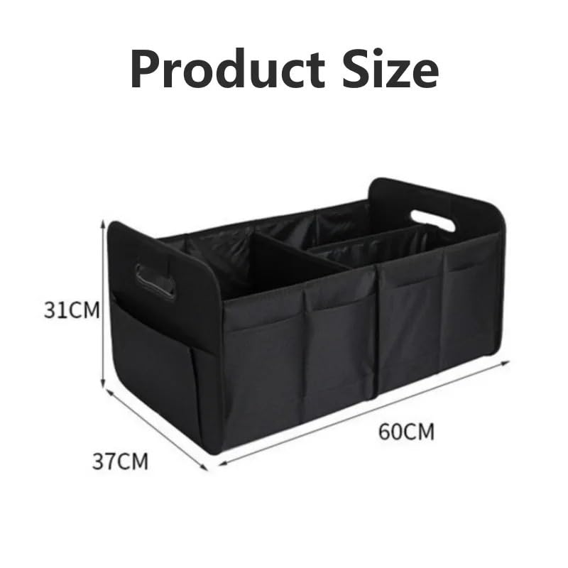 Kofferraumabdeckung Universal-Kofferraum-Organizer Faltbar Mehrere Fächer Wasserdichtes Aufbewahrungsregal 600D Oxford Polyester Auto-Aufbewahrungstasche Laderaumabdeckung(Rot)