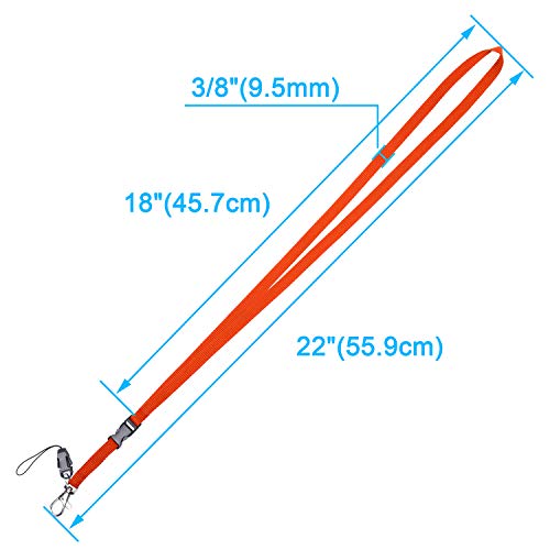 wisdompro 10 Pcs Neck Strap Lanyard, 22 Inch Polyester Office Lanyard with Swivel Clip and Detachable Buckle for Phone Camera - Image 2