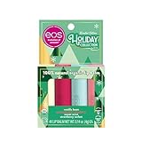 EOS Limited Edition Holiday Lip Balm Variety Pack, 100% Natural & Organic, All-Day Moisture, Made for Sensitive Skin, 0.14 oz, 4-Pack, Clear