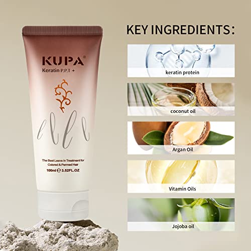Nuspa Keratin Leave In Deep Conditioner For Dry Damaged Hair,Heat Protection Haircare Ppt, Color Safe Repair Conditioner ， Coconut Oil Wheat Amino Acid Infused For Permed Hair,Dye,Color-Treated Hair #TOP4