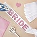 Sparkle and Bash Blank White Satin Sashes - Pack of 24 4 x 33 in - Pageants & Blank Bachelorette Sashes