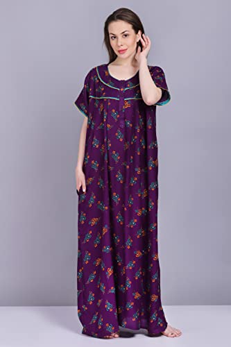 Image of Women's Alpine Mix Print Maxi Nightgown