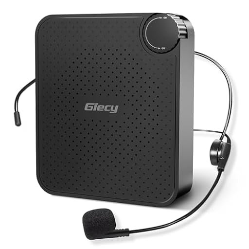 Giecy Amplificador de Voz Ultra Ligero con Micrófono,Sistema PA Portatil,Recargable Batería,Correa Ajustable Para Profesores,Guías Turísticos,Fitness | Ya disponible en tu tienda friki favorita! En mundofriki.es!