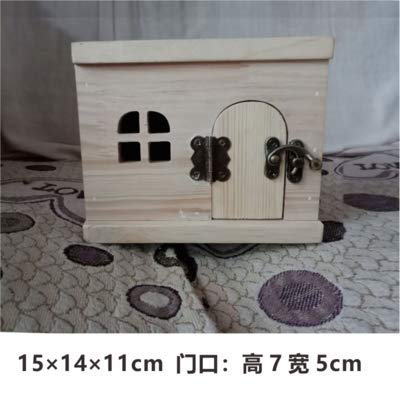 Weimilon Hedgehog House Wood With Floor With Windows Simple Estilo Three Floors Winterfest Hedgehog Toy Hedgehog House Outdoor Totoro And Hamster Hare Chalet (Color : 1, Size : 15x14x11)