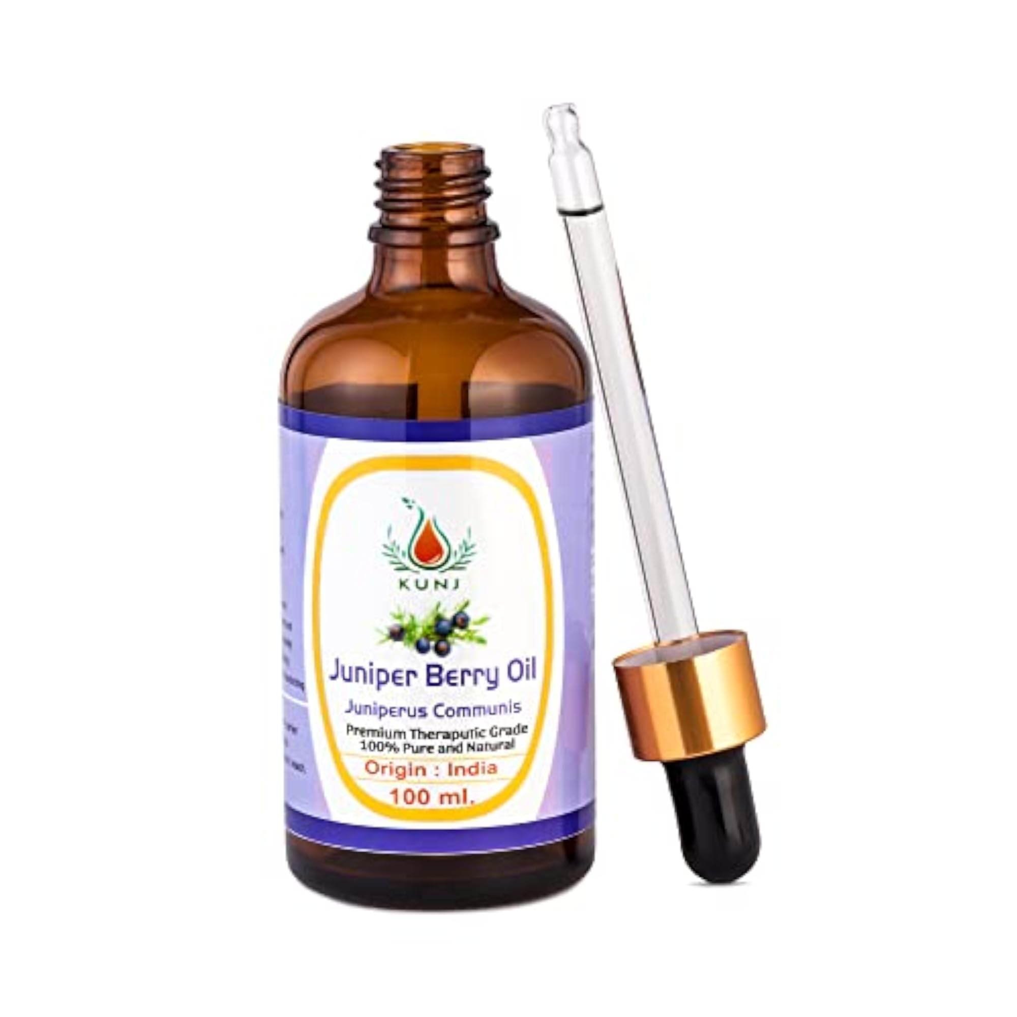 KUNJ Juniper Berry Essential Oil, 100% Pure & Natural