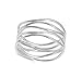 Wide Bar Fashion Knot Promise Ring New .925 Sterling Silver Thin Band Size 7