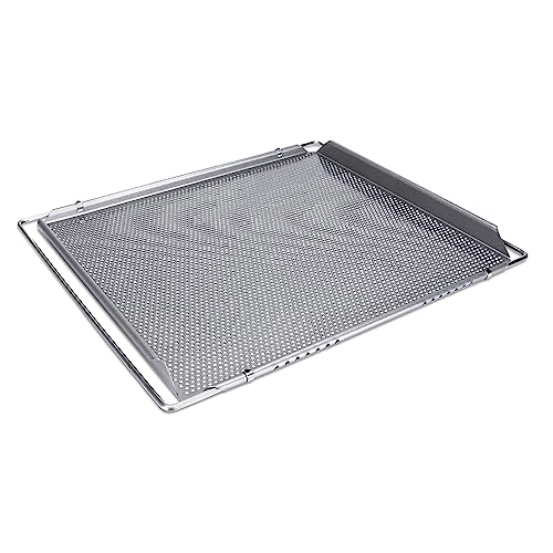 Städter We Love Baking Herdbackblech 40x35cm gelocht mit Antihaftbeschichtung für besonders knusprige Backergebnisse – PFAS-freies Backblech mit verstellbaren Randbügeln bis 55 cm