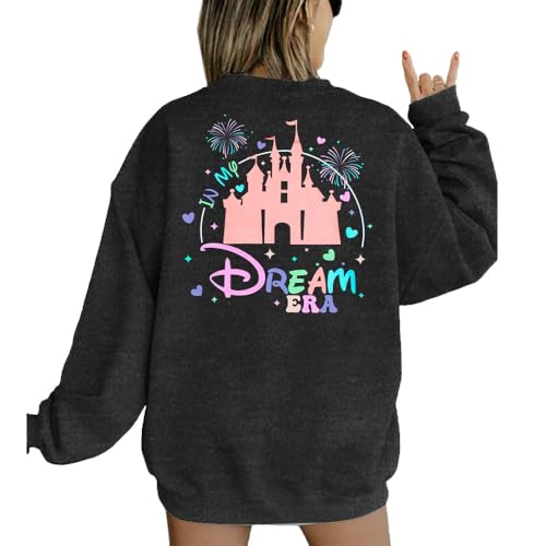 MYHALF Believe In The Magic Sweatshirt Women Crewneck Magic Pullover Shirt Family Vacation Castle...