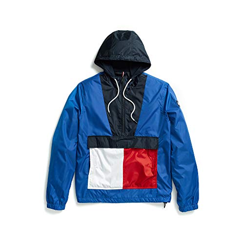 Tommy Hilfiger Men's Adaptive Jacket with Extended Zipper Pull, Lapis Blue, X Large