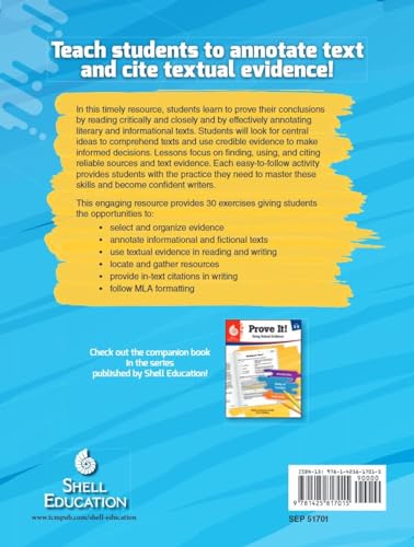 Image of Prove It! Using Textual Evidence, Levels 6-8
