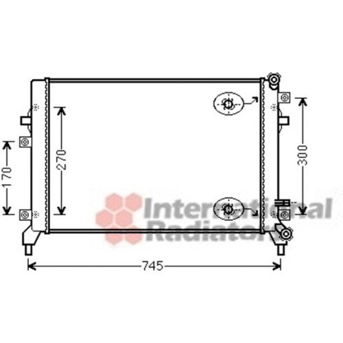 VAN WEZEL Radiateur du moteur Radiateur additionnel Module de Refroidisement Largeur de filet 387mm Longueur de filet 625mm Profondeur de filet 18mm Compatible avec VW Golf 5 3/5 portes 1K1 58002295
