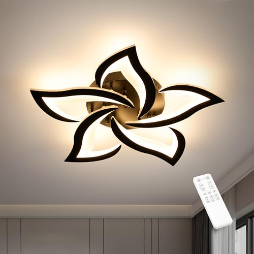 Plafonnier LED noir dimmable 3000k-6000K lampe plafond 28W