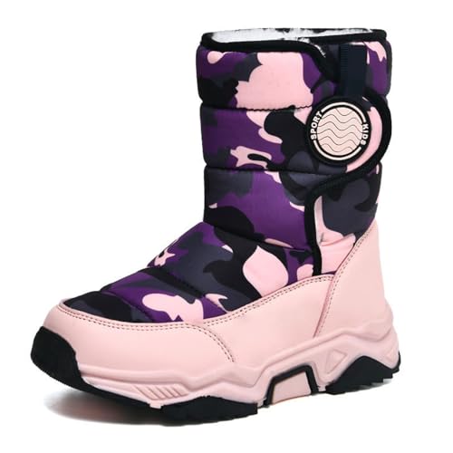 Bottes d'automne rose pour fille en taille 33 avec semelle épaisse