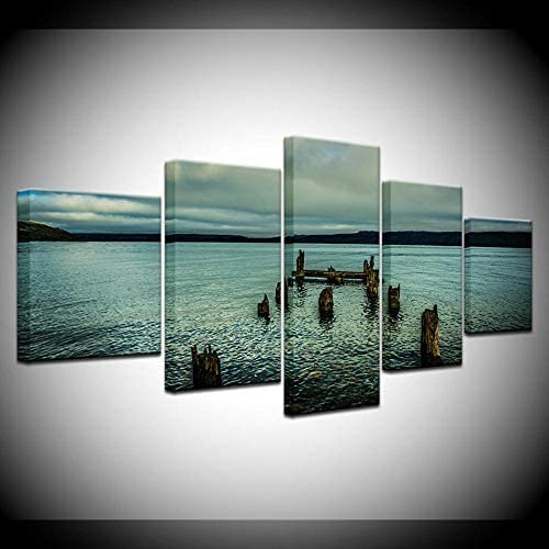 Tableau Multi Panneau 5 Parties Porte Paysage D'Enjeux Océaniques (L/Avec Cadre 150 X 80 Cm) Art Mural Motif Moderne Impression Sur Toile Intissee, Tableau Deco,Peinture À L'Huile De Décor -1D8B-T7T Tableau Multi Panneau 5 Parties Porte Paysage D'Enjeux Océaniques (L/Avec Cadre 150 X 80 Cm) Art Mural Motif Moderne Impression Sur Toile Intissee, Tableau Deco,Peinture À L'Huile De Décor -1D8B-T7T