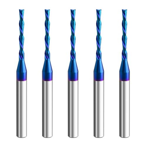 Image of CNC Spiral Router Bits (5, Down Cut - 1 /8 inch Dia - 3 inch OAL)