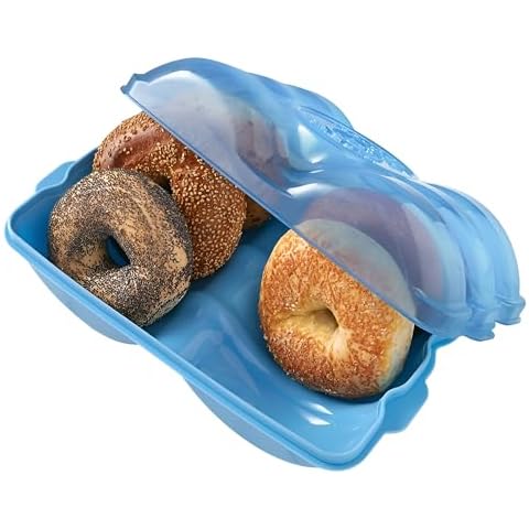 Touch Up Cup Bagel Fresh Holder Container Bread Storage Keeper Saver, Airtight and Reusable, BPA-Free, As Seen On Shark Tank Products, Pack of 1, Holds 6 Bagels Cover