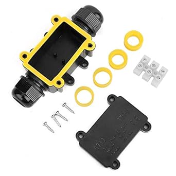 Ubersweet Outdoor Terminal Box, IP68 Junction Box 2-Way Underground Cable Line Protection Connector Outdoor Waterproof for Firefighting Equipment & Molten Steel