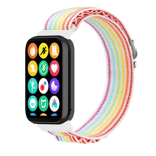 Lonkenn Nylon Correa Compatible con Xiaomi Redmi Watch 5/Redmi Watch 4/Smart Band 9 Pro/Smart Band 8 Pro, Correa Relojde Nylon, Ajustables Correas de Repuesto Deportiva - Colorido