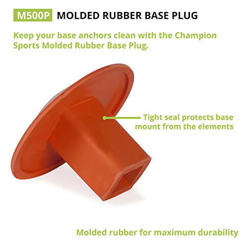 Image of Champion Sports Orange Rubber Baseball Anchor Plug - Heavy-Duty Molded Base Plug