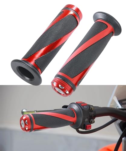 Flaconi 2PCS Puños de Moto,Empuñaduras Antideslizantes para Manillar de Motocicleta,Agarraderas para Moto,7/8