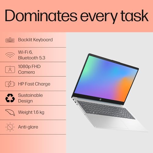 Image of HP 15 Core i5 13th Gen (8GB RAM /512GB SSD /FHD /Windows 11 /MS Office 21 /Backlit Keyboard /15.6 inch (39.6cm) /Blue /1.59kg) fd002 Care Pack 2 Years Additional Warranty with Onsite Support